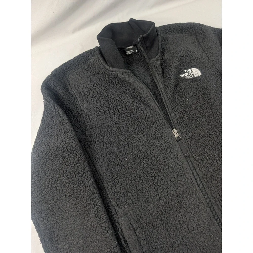 Men's North Face Mens Heavy Pile Fleece Black Lined X-Small Full Zip Jacket